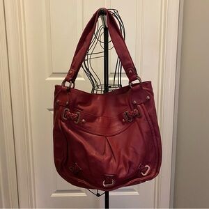 Elegant Fuschia Leather Women's Bag